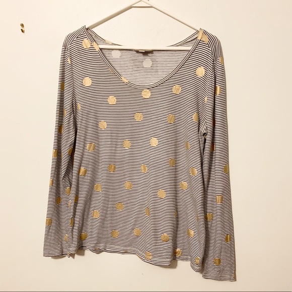 LOFT Tops - Loft striped long sleeve patterned shirt